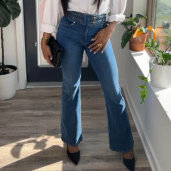 new Derek Lam 10 Crosby Harlow Stretch Cotton Bootcut Jeans  in Pacific 257 6T8 - Picture 16 of 16